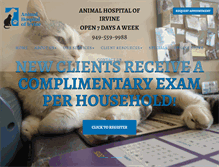 Tablet Screenshot of animalhospitalofirvine.com
